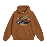 Sweat à capuche tricoté grande taille pour homme, hiver 2026, couleur unie, 100% coton molletonné, coupe oversize, vêtements personnalisés OEM, vente en gros