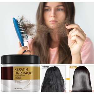 Maschera organica per capelli alla cheratina 500ml crema al collagene per capelli secchi e danneggiati cura idratante lisciante ingredienti nutrienti