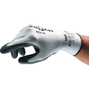 Guantes Resistentes a Cortes ANSELL HyFlex 11-724, Talla 10, Blanco/Gris, EN 388, Categoría II de EPP, Equipo de Protección para Jardinería, Paquete de 12 Pares - Product Image 1