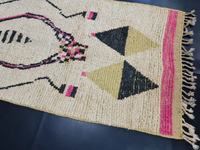 Tapis berbère marocain de haute qualité chemin tufté à la main multicolore avec laine moderne au design géométrique Kilim pour la décoration intérieure