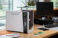 Imprimante de cartes d'identité Evolis Agilia 600 DPI, technologie de transfert par rétraction de qualité supérieure, sécurisée, haute qualité, recto-verso, laminée, garantie 3 ans