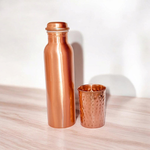 Bouteille d'eau en cuivre pur de 500ml la plus vendue à bas prix de haute qualité avec un prix bon marché meilleure bouteille en cuivre - Product Image 4