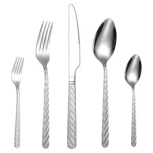 Juegos de cubiertos de lujo modernos Cubiertos de metal para el hogar y restaurantes Juegos de cena de moda con cubiertos de acero espejado - Product Image 2