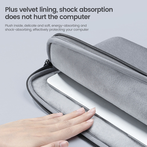 Large 14-15\" Grey <b>Laptop</b> Briefcase Modern Business Style Durable Oxford Nylon PC Portable Zipper Crossbody <b>Case</b> for Work - Product Image 4