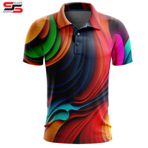 Sublimación pura Camisetas de malla de alta calidad para hombre Botones verdes al por mayor Polos de poliéster para hombre personalizados - Product Image 5
