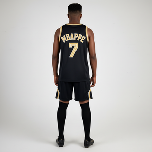 Uniforme Deportivo Unisex de Baloncesto, Talla Grande, Negro, Transpirable, con Estampado, Personalizable con Nombre y Número, Venta al Por Mayor - Product Image 4