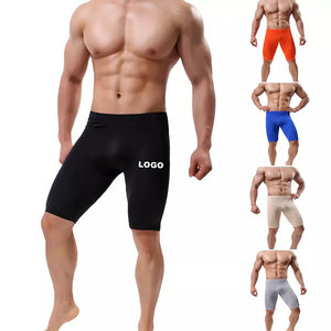 Summer Joggers Classical Shorts Hommes Little Elastic Fitness Solid Shorts Polyester Knee Length Washed Cargo Shorts for Men - Product Image 1