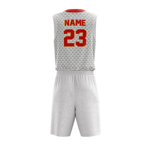 Ensemble d'uniformes de basket-ball pour hommes respirants légers en polyester 100% à séchage rapide Logo personnalisé et impression du nom du joueur Service OEM - Product Image 3