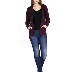Sudadera con Capucha y Cremallera Frontal para Mujer, con Logotipo Personalizado Disponible, Ropa de Calle de Invierno, Tejido Ligero y Transpirable - Product Image 5