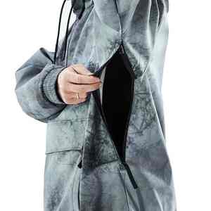 Veste coupe-vent softshell personnalisée pour homme, vente en gros, voyage, style streetwear personnalisé, décontractée, unie, imperméable, veste de ski - Product Image 3