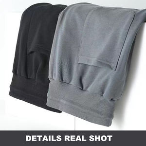 Fine Quality Casual <b>Mens</b> <b>Trousers</b> <b>Elastic</b> <b>Waist</b> Casual Sweat Sweatpants Loose Fit Straight Leg Plain Jogger Pants - Product Image 4