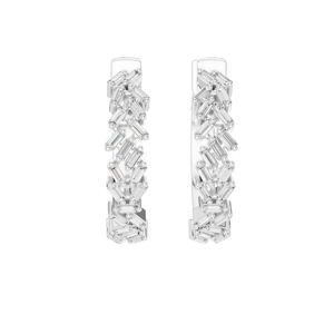 Boucles d'oreilles en diamant de laboratoire 0,6401 CT, clarté VVS-VS EF, or 18 carats, 14 carats, 10 carats et argent 925, option moissanite en rose, jaune - Product Image 3