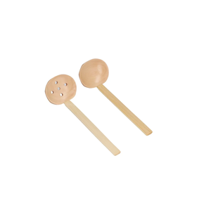 Cuchara de sopa de madera única, cucharón de 2 piezas para utensilios de cocina y restaurantes, utiliza color de madera natural - Product Image 5