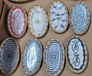 Assiette Céramique à Bord en Rotin - Product Image 6