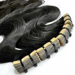 เทปในร่างกายเป็นลอนผมธรรมชาติสีธรรมชาติสำหรับต่อผมมนุษย์ชาวเวียดนาม - Product Image 1