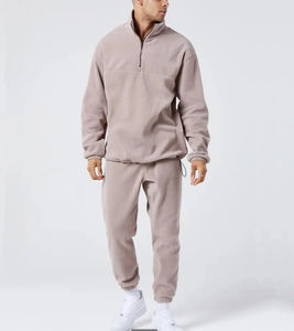 Pantalones Deportivos Casuales de Cintura Media, Holgados, 80% Algodón, 20% Poliéster, Forro Polar Ligero, Secado Rápido, Transpirables, Lisos, Venta al Por Mayor - Product Image 3