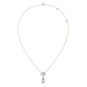 Collar de Diamantes de Laboratorio en Forma de Pera de Oro Rosa de 18K de Lujo para Mujer, Collar con Colgante de Oro Sólido, Joyería Elegante, Proveedor Mayorista de Exportación - Product Image 4