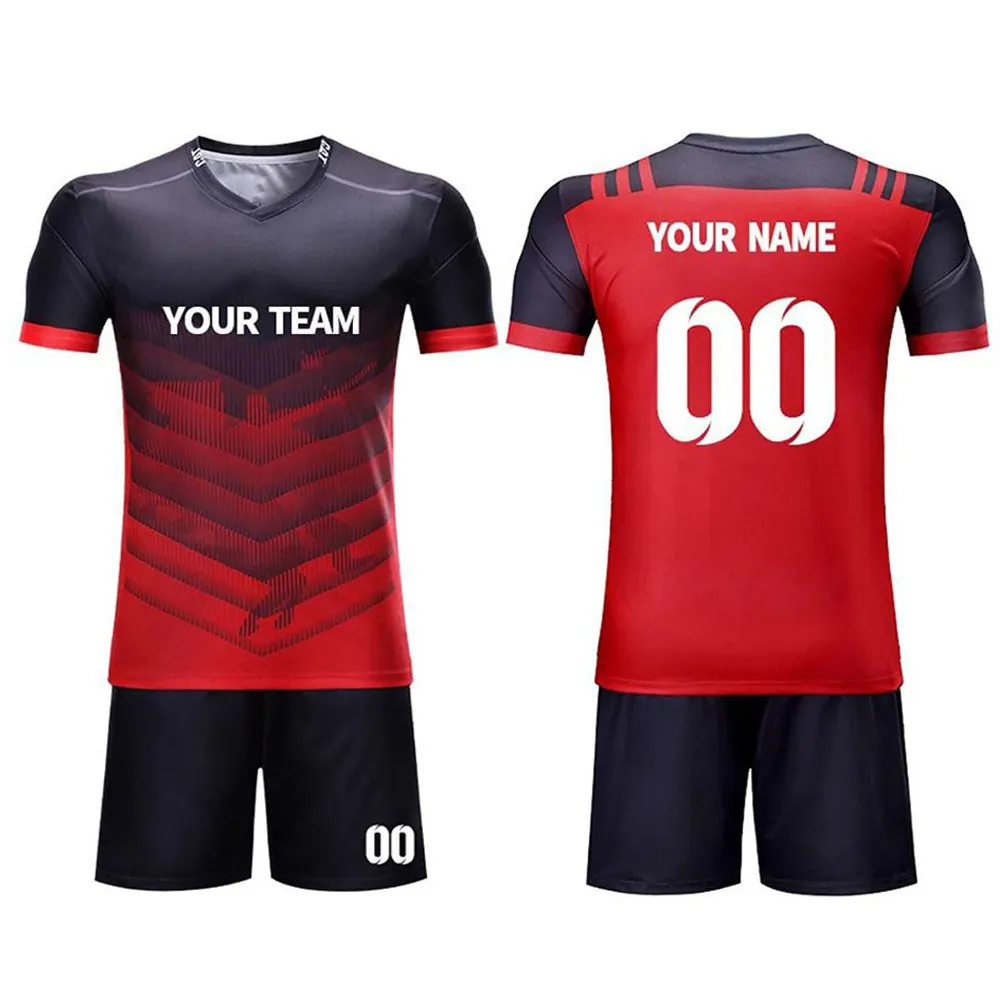 Hot Sale Custom Sublimated Printed Low MOQ Fußball uniform Profession elle Erwachsene Club Wear Auf Lager Fußball uniform Zum Verkauf 2022