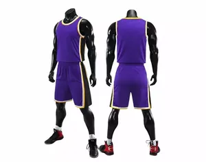 Customized Plus <b>Size</b> Printed Purple <b>Basketball</b> Uniform for Unisex Team Wear Wholesale Short Sleeve - Product Image 1
