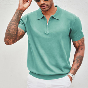 Polo pour hommes T Shirt Tissu en coton à manches courtes Brodé Impression de logo personnalisé Polo en coton classique de luxe - Product Image 5