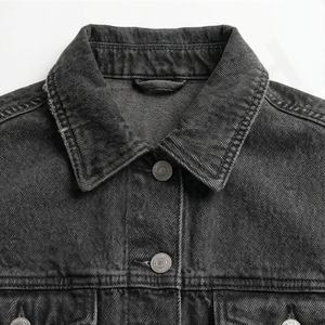 Veste en jean brodée personnalisée pour femme, boutonnée, respirante, surdimensionnée, de haute qualité, prix bas, tendance, streetwear, vêtements d'extérieur - Product Image 4