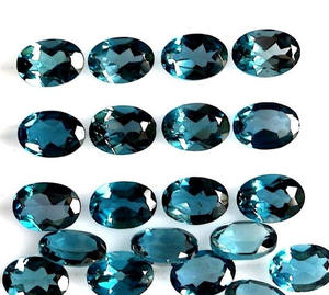 Forme de mélange à facettes de qualité d'exportation 100% topaze bleue de Londres en vrac naturelle Pierres précieuses de haute qualité à vendre aux prix de gros - Product Image 4