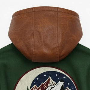 Chaqueta Universitaria Informal de Alta Calidad al por Mayor para Hombre, Chaqueta Universitaria con Logotipo Personalizado Estampado y Bordado de Chenilla para Hombre - Product Image 4