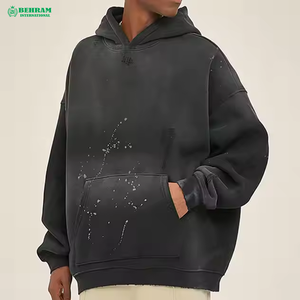 Sweat à capuche unisexe en molleton épais/éponge française de haute qualité, respirant et à séchage rapide, coupe classique, idéal pour l'hiver - Product Image 2