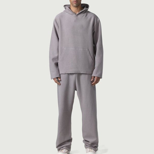 Chándal para hombre para caminar por la mañana, hecho de algodón, Sudadera con capucha, ropa deportiva, chándal, conjuntos de chándal para hombre - Product Image 2