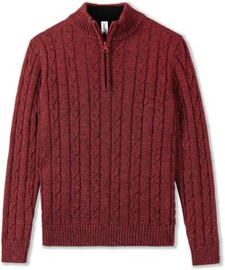 Suéter de Punto Grueso de Algodón para Niños con Cuello Alto, Servicio OEM, para Invierno, de Punto Liso, de Marca de Lujo, de Manga Larga, Antiarrugas - Product Image 3