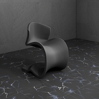 Chaise ergonomique flottante personnalisée en contreplaqué paramétrique, siège architectural fluide pour réception VIP et salon