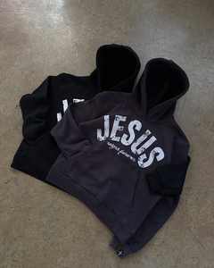 เสื้อมีฮู้ดแบบซิปตัวยาวพิมพ์ลายสไตล์วินเทจ - Product Image 1