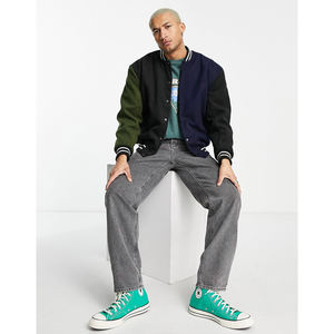 Chaqueta de vuelo de béisbol con logotipo personalizado unisex de alta calidad, chaquetas de piloto de bombardero de talla grande, chaqueta universitaria - Product Image 2