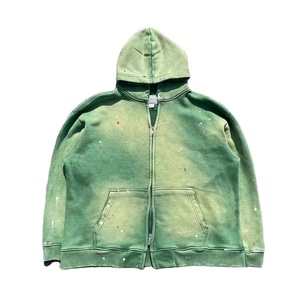 Sweat à capuche vintage 100 % coton délavé à l'acide pour homme, pull d'hiver de haute qualité délavé à la pierre, collection High Street, sweats à capuche ajustés pour la gym - Product Image 1