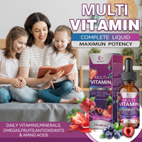 DUOZI Gouttes buvables multivitaminées avec acides oméga-3, vitamines, minéraux et antioxydants pour la nutrition quotidienne des adultes
