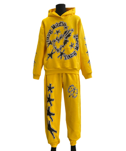 ชุดวอร์มผ้าคอตตอนสำหรับผู้ชายชุดวอร์ม2ชิ้นสำหรับใส่วิ่งชุดวอร์มลำลองแบบเรียบสำหรับใส่ได้ทั้งชายและหญิง - Product Image 2