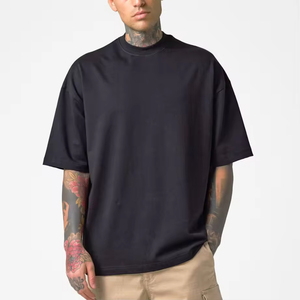 Vente en gros de t-shirts pour hommes 100 _ sérigraphie streetwear surdimensionnée en coton t-shirts vierges lourds pour hommes - Product Image 3