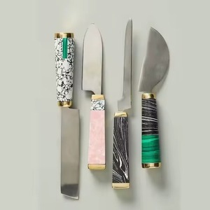 Ensemble de 3 couteaux à fromage avec manche en résine Trancheuse à fromage en acier inoxydable Coupe-fromage - Product Image 5