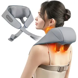 New Products Wireless Back Muscle Trapezius Relaxing Massage Pillow Neck And Shoulder Massager for Pain Relief