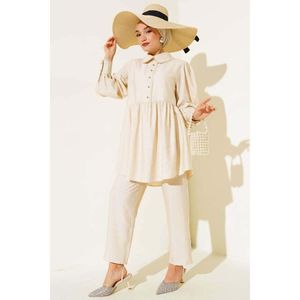 Ensemble 2 pièces pour bébé avec col en dentelle et détails multicolores en pierre TR - Product Image 4