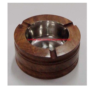 Cendrier rond en bois vente chaude et de haute qualité fait à la main direct OEM vente d'usine pas cher prix rond - Product Image 1