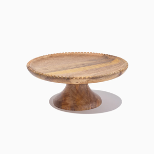 Soporte de pastel de madera de acacia hecho a mano para presentación de postre elegante Soporte de decoración de pastel de madera - Product Image 6