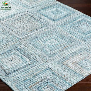 พรมขนสัตว์ทำมือ ทนทาน สำหรับห้องนั่งเล่น ห้องนอน และทางเดิน - Product Image 5