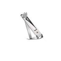 QNQ Coupe-ongles portable mini pour bébé en acier inoxydable, ultra-fin, pliable, automatique, à mâchoires larges, pour voyage