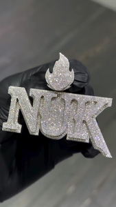 Colgante de lujo con letras personalizadas estilo hip hop, en plata de ley 925, con diamantes de moissanita VVS, para hombre y mujer. - Product Image 3