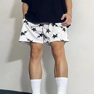 Streetwear d'été urbain Shorts pour hommes Graphic Mesh Loose Fit Sportswear pour Gym Running Casual Daily Style - Product Image 4