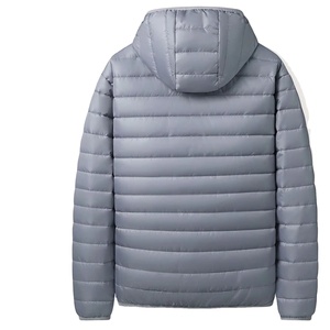 Veste à col montant en toile d'hiver pour hommes, fermeture à glissière, couleur unie, sport d'extérieur classique et polyvalent - Product Image 1