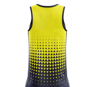 Alta calidad de encargo de la sublimación de impresión sin mangas pista campo uniforme conjunto XL tamaño al por mayor deporte correr pista uniforme logotipo - Product Image 5