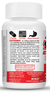 Yohimbin HCL 10mg Sports <b>Nutrition</b> Supplement 30 Capsules - Product Image 2