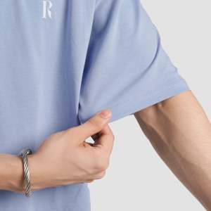Camiseta Ajustada para Hombre ARR X GAI (Azul Claro) Drifit Jersey con Etiqueta Personalizada, Gráficos 3D y Logotipos Impresos - Product Image 6